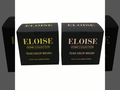 Коробка штейновой черной бумажной косметической щетки упаковывая подняла золото для щетки макияжа