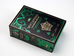 Строгая скользящая коробка бумажная упаковка с подносом и зеленой фольгой для магических карт