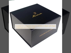 Эфирные масла складная красота подарочная коробка в черном цвете с жестким картонным и индивидуального размера