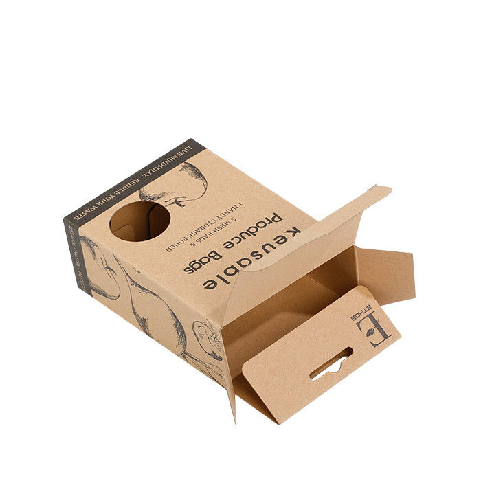 Коробка Kraft Eco hangtag Брауна дружелюбная упаковывая с круглым окном
