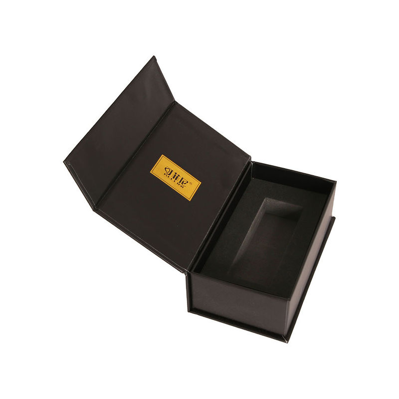 Роскошные 8x8x15cm душат упаковывая коробку затопляя черный ящик для хранения Paperboard
