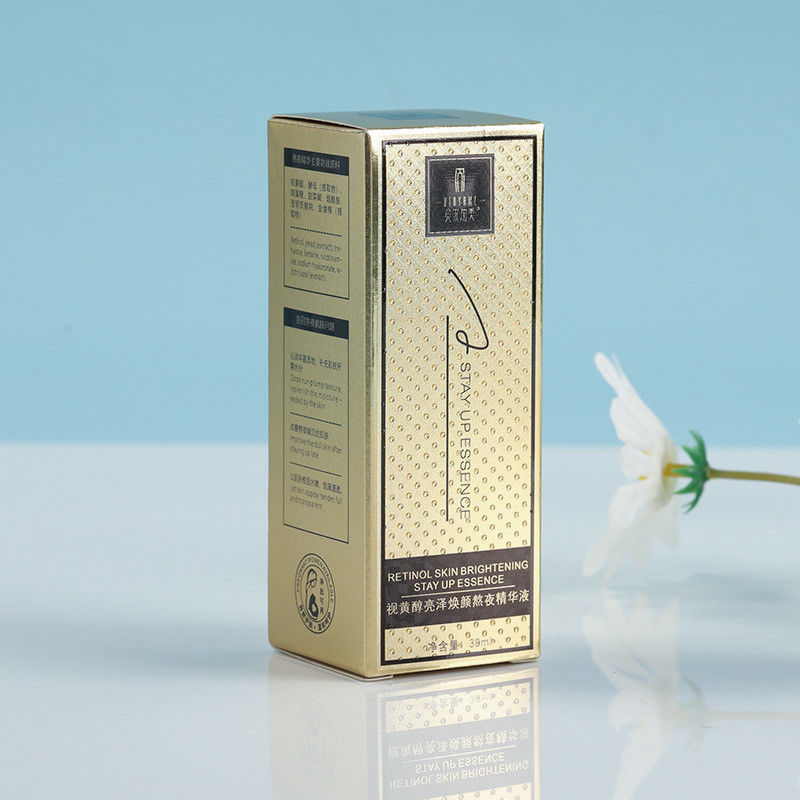 Luxury Gold Skincare Картонная коробка для упаковки для увлажняющих эсенций Бутылка по заказу