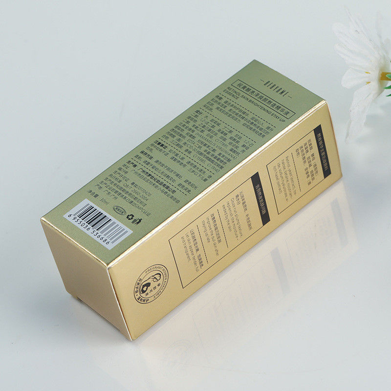 Luxury Gold Skincare Картонная коробка для упаковки для увлажняющих эсенций Бутылка по заказу