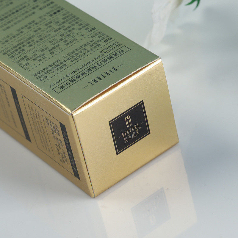 Luxury Gold Skincare Картонная коробка для упаковки для увлажняющих эсенций Бутылка по заказу