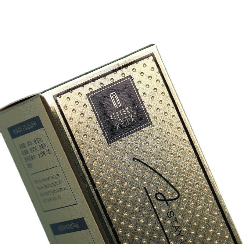 Роскошная золотая фольга картонная коробка с специальной текстурой поверхности