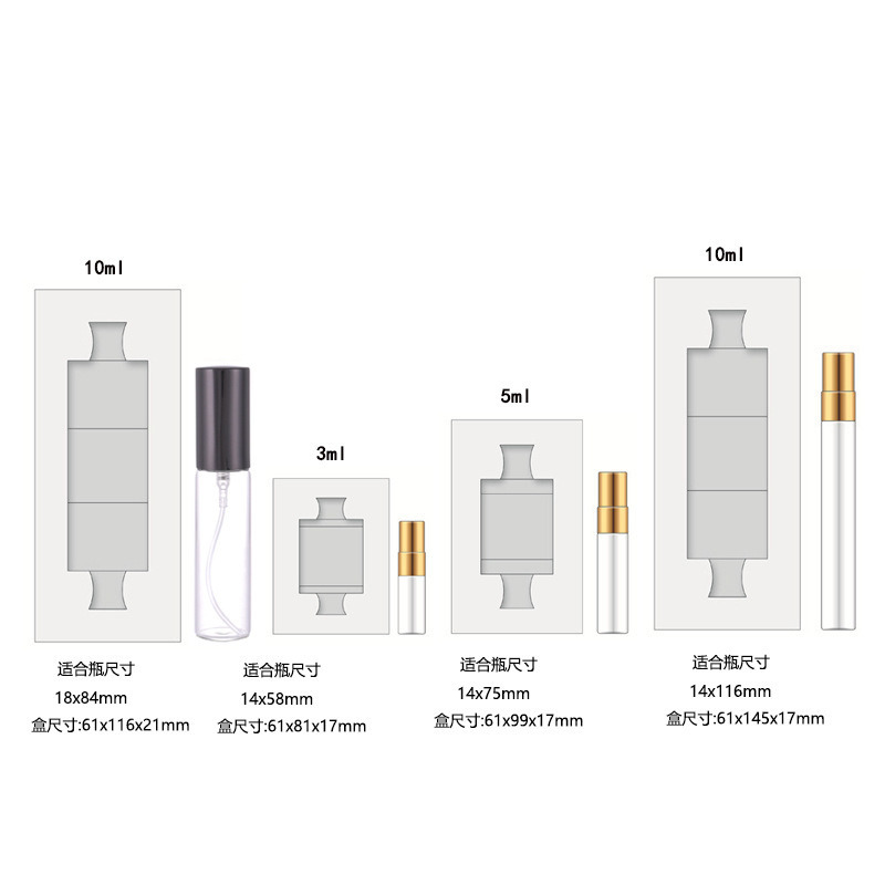 Ручной 3ml 2ml 5ml парфюмерная коробка с двусторонним цветовым настройкой и экологически чистыми материалами