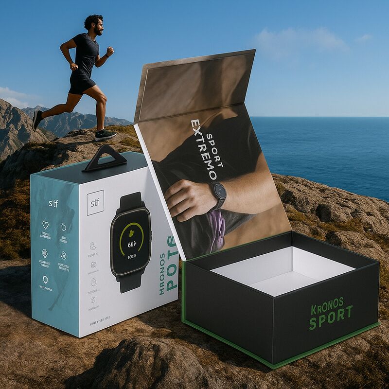 Настройка логотипа роскошный переработанный картонный подарочный ящик для смарт-часов