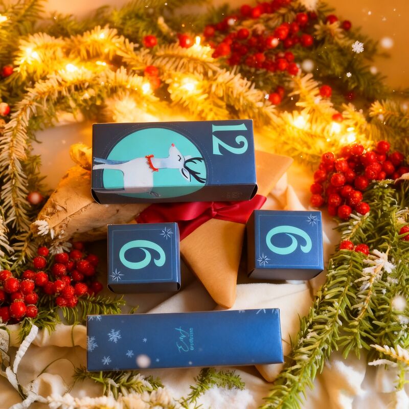 Настраиваемый красный рождественский праздничный картонный подарочный ящик с крышкой и основанием для оптовой и розничной торговли