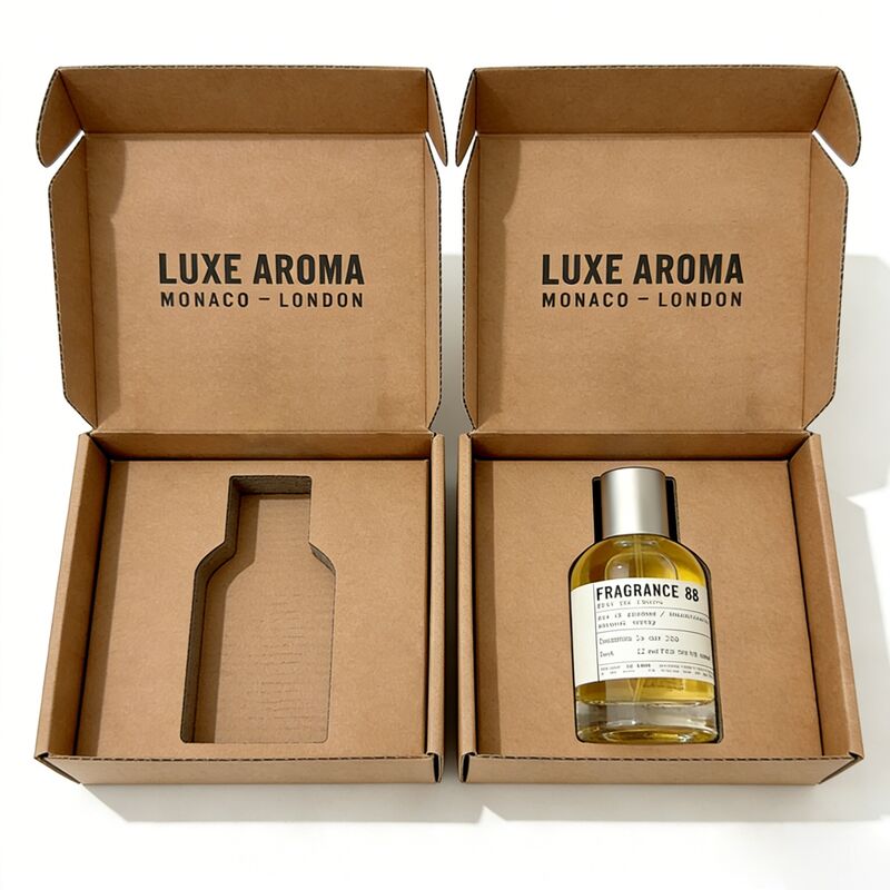 Экологически чистые печатные упаковочные коробки для парфюмерии с внутренней вставкой для бутылки 50 мл оптом OEM
