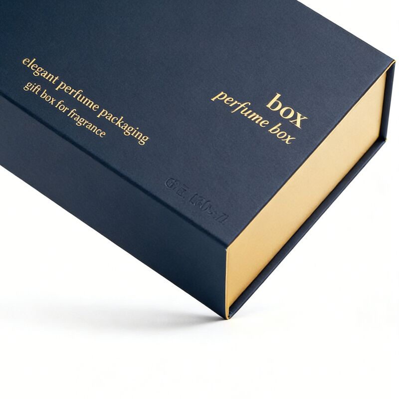 Коробка для упаковки парфюмерии с магнитным закрытием и золотой пленкой для роскошных наборов подарков