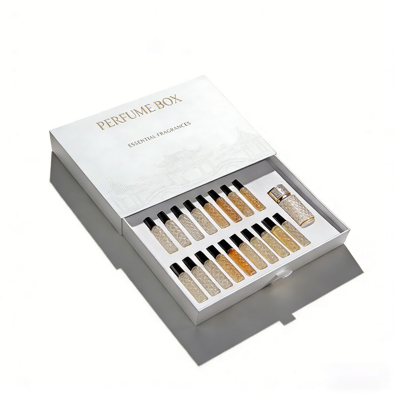 Выдвижная коробка для парфюмерии с индивидуальным логотипом и экологически чистыми материалами для упаковки образцов элитной парфюмерии