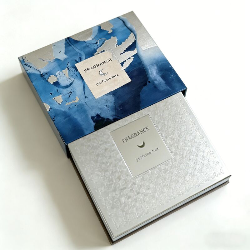 Подарочная коробка для парфюмерии с индивидуальным логотипом, серебряным тиснением фольгой и бумагой плотностью 350 г/м² с сертификатом FSC для упаковки элитной парфюмерии